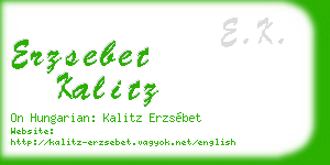 erzsebet kalitz business card